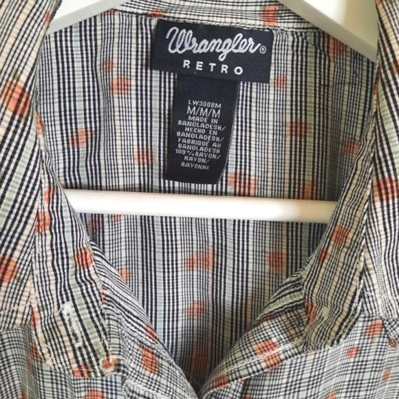 Wrangler Retro Plaid Pearl Snap Button Down Snap Shirt Airy Western Cowgirl - Picture 4 of 5